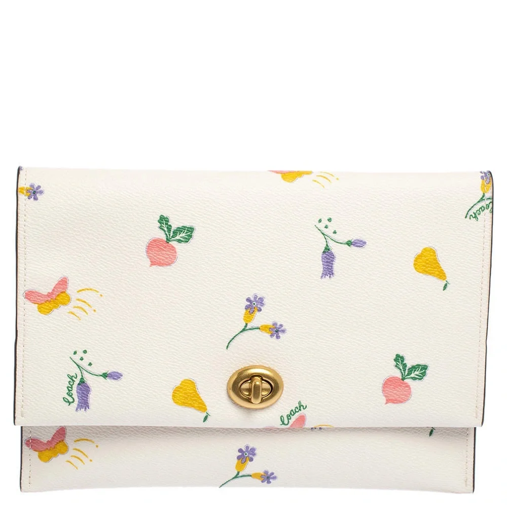 Coach Turnlock Pouch/Clutch in Garden Print